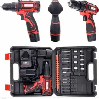 NAKIDA Aku vrtačka 12V 1,5Ah - s kompletní sadou příslušenství.