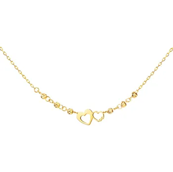Náhrdelník Zlatý náhrdelník, anker - srdce, nekonečno - AP534-6218
