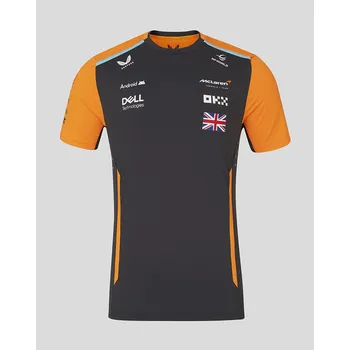 Pánské tričko Týmové tričko Lando Norris McLaren F1 2024 tmavě šedé M