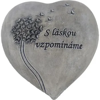 Smuteční dekorace Morex X6473 dekorace srdce šedá