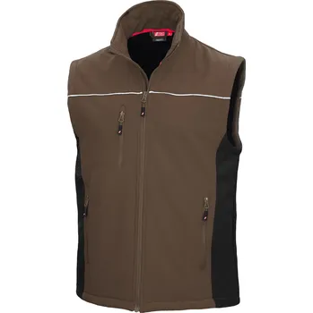 Pánská vesta NITRAS MOTION TEX LIGHT, softshellová vesta, hnědá / černá Velikost: 3XL