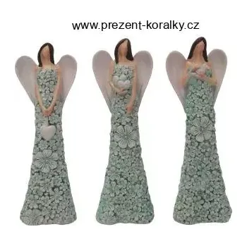 Soška zeleného andílka - pouze varianta uprostřed (Anděl strážný)