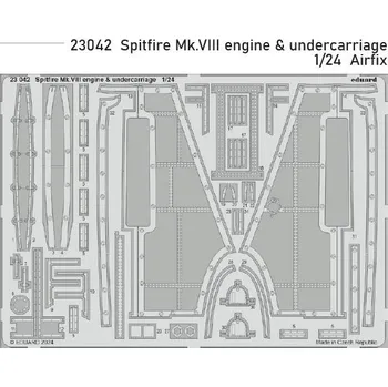 Plastikový model Eduard 1/24 Spitfire Mk.VIII engine & undercarriage (AIRFIX)