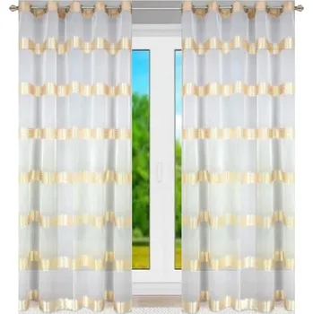 Záclona LiS Hotové záclony/závěsy s řeckým vzorem Meandros béžová 2 x 145 x 250 cm