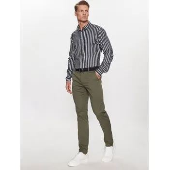 Pánské kalhoty Lindbergh Chino kalhoty 30-005044 Zelená Slim Fit 31_34