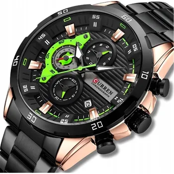 Hodinky Curren Pánské hodinky Quartz chronograf datumovka ocelová