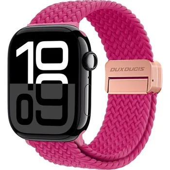 Příslušenství k chytrým hodinkám VSECHNONAMOBIL 90407 DUX BRAIDED Nylonový řemínek pro Apple Watch 10 / 11 46mm růžový