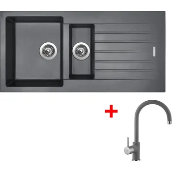 Granitový dřez Akční Sinks PERFECTO 1000.1 Titanium + VITALIA GR