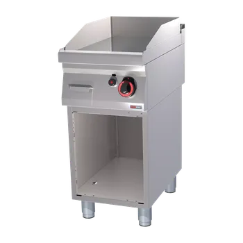 Kuchyňský gril Grilovací deska 40x51 plynová chromovaná hladká s podestavbou | REDFOX - FTHC 70/40 G