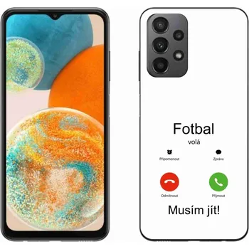 Pouzdro na mobilní telefon Gelový kryt mmCase na Samsung Galaxy A23 4G/5G - fotbal volá bílé pozadí