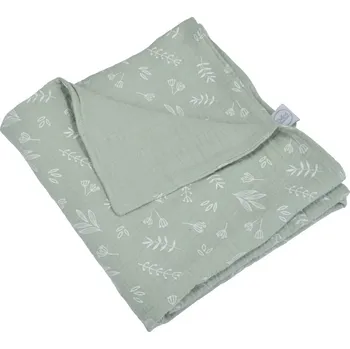 Dětská deka Zelená mušelínová dětská deka 75x75 cm – Bébé Douceur ID_1644476