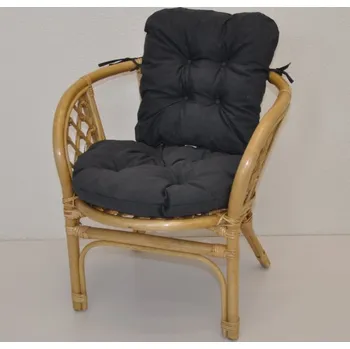 Axin Trading s.r.o. Ratanové křesílko dětské Bahama polstr tmavě šedý melír