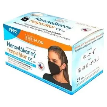 respirátor NANO M.ON nanovlákenný respirátor FFP2 černý 25ks