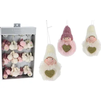 Vánoce Euro Habitat Závěsná dekorace - Anděl, 8 cm, 2 varianty, 1ks