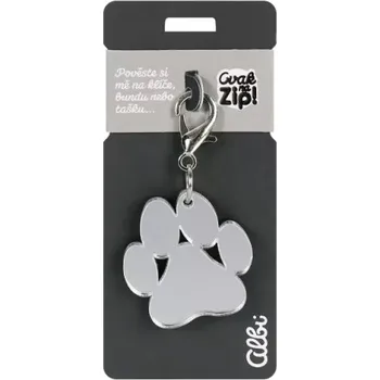Albi Zrcadlová klíčenka Stříbrná tlapka