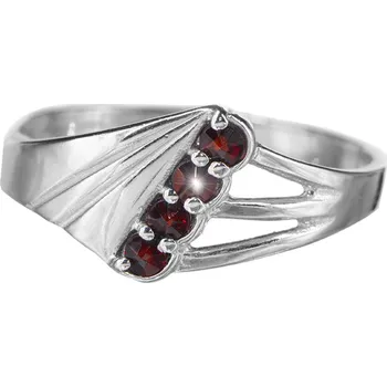 Prsten Český granát stříbrný prsten 120596 Velikost: 52