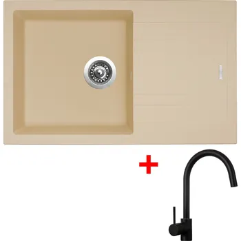 Granitový dřez Akční Sinks LINEA 780 Sahara + VITALIA černá