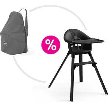 Jídelní židlička STOKKE® Clikk™ Jídelní židlička + přepravní taška ZDARMA - Midnight Black