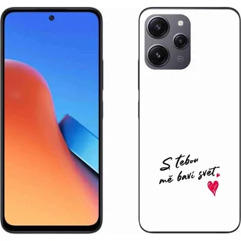 Pouzdro na mobilní telefon Gelový kryt mmCase na Xiaomi Redmi 12 - zamilovaný text 1 bílé pozadí