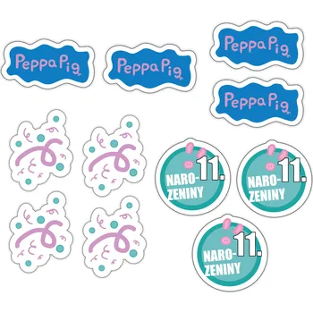 Party nádobí Personal Personalizované zápichy do koláčikov - Peppa Pig