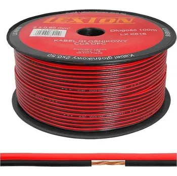 Síťový kabel Dvojlinka 2x0,5mm2 CCA, červeno-černá