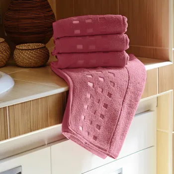 Ručník Mikrofroté ručník ZORA, tmavě starorůžový, 50x100cm