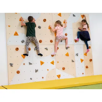 Úchyt pro horolezeckou stěnu Lezecká stěna do dětského pokoje BLOCKids 8 + lezecké chyty Barva úchytů: Oranžová