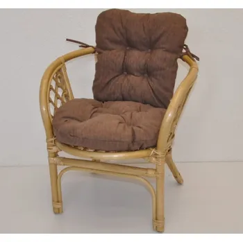 Axin Trading s.r.o. Ratanové křesílko dětské Bahama polstr hnědý melír