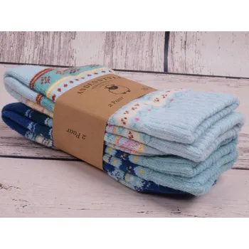 Dámské ponožky CNB BERLIN Termo ponožky SADA 2 PÁRŮ DE 37901 37902 37903 G teplé s vlnou vzorované modré a sv. modré velikosti ponožek: 26-28 (EUR vel. 39-42)