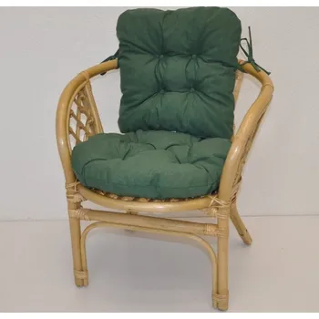 Axin Trading s.r.o. Ratanové křesílko dětské Bahama polstr tmavě zelený melír