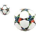 Teddies Míč fotbalový hvězdy nafouknutý šitý 22cm vel. 5 kůže v sáčku