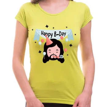 Tričko - Ježíškovy narozky, Barva látky Limetková zelená (Pouze Dámsky střih!), Střih Dámsky, Velikost S