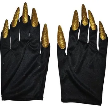 Pracovní rukavice Rukavice s dlouhými nehty, zlaté