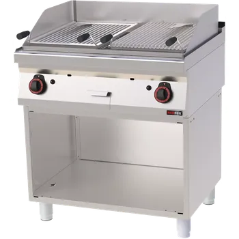 Kuchyňský gril Lávový gril plynový dvojitý 2x 52x36 s podestavbou | REDFOX - GL 70/80 G