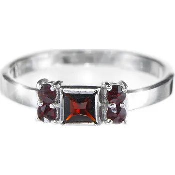 Prsten Český granát prsten stříbrný 120884 Velikost: 54