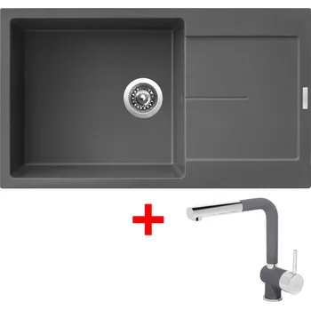 Granitový dřez Akční Sinks ULTIMA 860 XXL Titanium + MIX 3 P GR