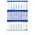 Kalendář Helma365 Nástěnný kalendář N205-25 tříměsíční modrý 2025