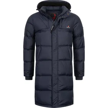 Pánský zimní kabát HÖHENHORN Pánský teplý péřový zimní kabát HOHENHORN Bannalp Barva: Tmavě modrá, Velikost: 3XL
