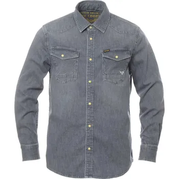 Pánská košile PME Legend Košile Džínová Košile Tmavě šedá M
