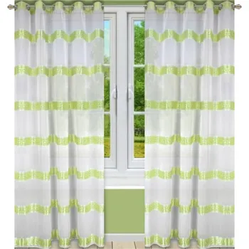 Záclona LiS Hotové záclony/závěsy s řeckým vzorem Meandros zelená 2 x 145 x 250 cm