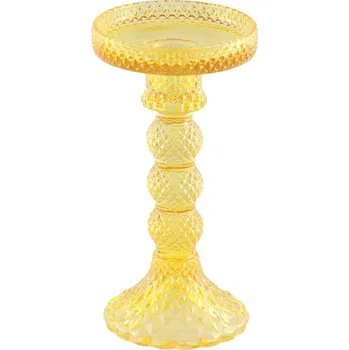 Svícen Chaks Stojan na sviečku Macarena - Žltý 8,8 x 16,7 cm