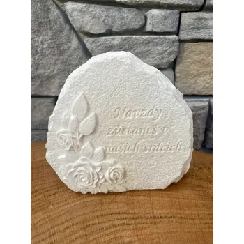 Smuteční dekorace Odlitek na dušičky - Navždy zůstaneš v našich srdcích