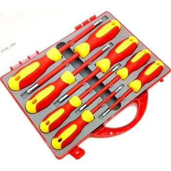 Šroubovák Sada izolovaných elektrikářských šroubováků v krabičce - 8 kusů