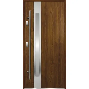 Vchodové dveře Vchodové dveře ocelové Temida S68 90 L zlatý dub otevírání dovnitř