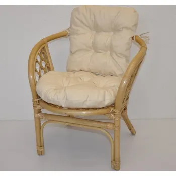 Axin Trading s.r.o. Ratanové křesílko dětské Bahama polstr béžový melír