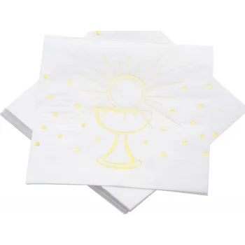 Party dekorace Chaks Servítky - 1. sv. prijímanie zlaté 20 ks