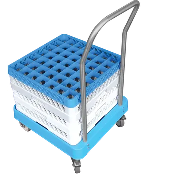 Kancelářský vozík Vozík plastový s rukojetí pro plastové koše 50x50 | REDFOX - C 1122