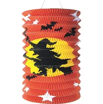 Karnevalový doplněk Lampion čarodějka válec 15 cm