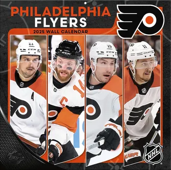Kalendář JF Turner Kalendář Philadelphia Flyers NHL 2025 Wall Calendar