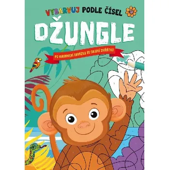 omalovánky Džungle - Vybarvuj podle čísel - Hannah Campling